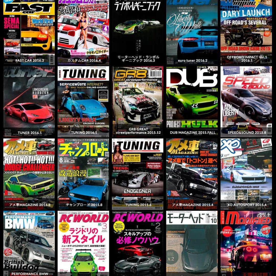 のインスタグラム：「来週販売されるmodel cars雑誌のカバー(表紙)で60冊目のLB★WORKS号のカバーとなりました🙂  Libertywalkの創業から27年目🙂  最初のカバーはアメリカヘビーヒッター🇺🇸雑誌から始まった🙂  まだまだ表紙を飾れる日本を代表するLB★カスタムカーを作り続けていきたい🙂  #ボビー #ミニカー#プラモデル #libertywalk#libertywalkkato#雑誌#マガジン#dub#stance#hh #yokohamatyres」