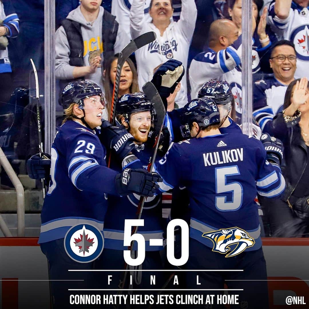 NHLさんのインスタグラム写真 - (NHLInstagram)「A #StanleyCup Playoff berth for the @nhljets means the #WPGWhiteout is on its way. What had you tuned-in tonight in the West?」3月24日 14時45分 - nhl