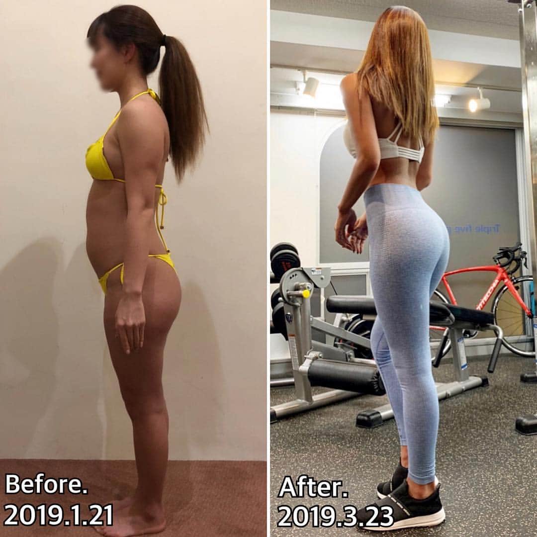 のインスタグラム：「* * * パンチ効いたやつ。 封印してたデブの横から写真がひどい🤮🙄😨 撮る角度違うけど 2ヶ月でなんとかここまできたよ🌈👙 * 162cm💁‍♀️ 2019.1.21 → 60kg 2019.3.23 → 50kg * ラスト1週間であと一絞り🔥 * * 人間本気出したらなんとでもなる😂 でも短期でこれだけいくのは かなりの気合いがいるしとストレスだし つらいしつらいしつらいしw 身体に負担もかかるので自己責任でお願いします🙏w * もうまじで大変すぎたから 次は減量幅5kg以内にしたい😂💦 遊ぶ時とか企画の時は食べて 1人の時はクリーンで🙄💭 できるかな...いや、やります...笑 ほんとに懲りたwwww * * * LINE@でダイエット情報無料配信してます📱 👉【 @qff2093f 】をLINEで検索してね✨ * 3月31日の大会まで減量中🐷 さちと減量するよー🙋‍♀️って方は ハッシュタグ 👉 #さーたんと減量  をつけて投稿してね🌈❤️ 時間がある時にさちもチェックしにいくよ😉✨ 皆で頑張ろう💪🔥 * #ダイエット #diet #減量 #ボディメイク #トレーニング #筋肉 #筋トレ #筋トレ女子 #筋肉女子 #ジム #フィットネス #ヒップ #背中 #ビフォーアフター #筋トレ女子 #トレーニー #減量 #ダイエット #食べて痩せる #バルクアップ #ダイエット食 #減量食 #焼き芋 #さつまいも #SSA #サマスタ #サマースタイルアワード #ベストボディジャパン」