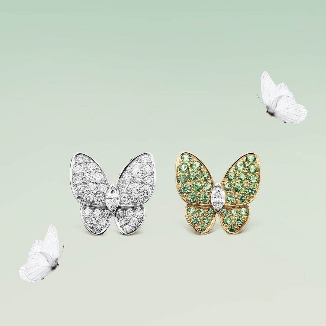 ヴァンクリーフ&アーペルさんのインスタグラム写真 - (ヴァンクリーフ&アーペルInstagram)「Follow the soaring butterflies as they lead us into spring. #TwoButterfly #VCAspring #VanCleefArpels」3月24日 18時24分 - vancleefarpels