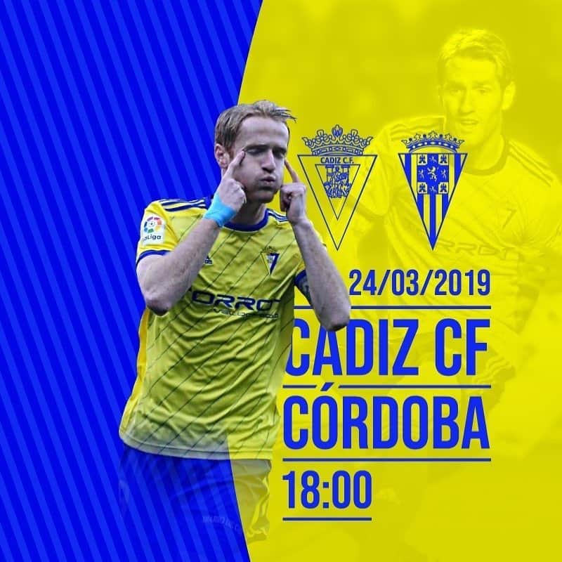 アレハンドロ・フェルナンデス・イグレシアスのインスタグラム：「Partido vital para luchar por todo, os necesitamos esta tarde! Vamos Cádiz💛💙 #Mehandichoqueelamarillo #AF8」