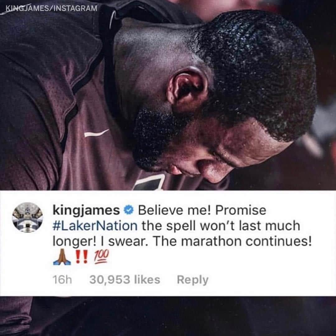 espnさんのインスタグラム写真 - (espnInstagram)「The Lakers have missed 6 straight postseasons. LeBron isn't about that. (via @kingjames)」3月25日 5時25分 - espn