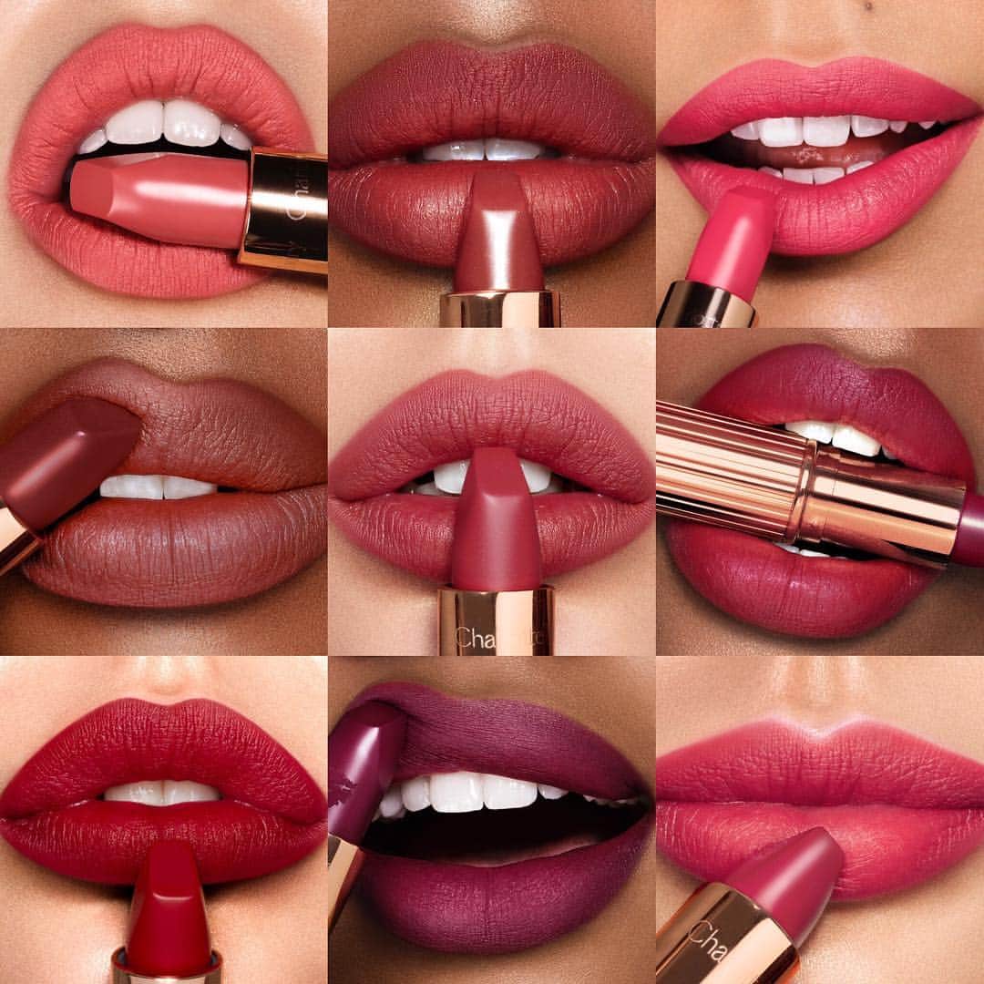 シャーロット・ティルベリーさんのインスタグラム写真 - (シャーロット・ティルベリーInstagram)「Darlings, lipstick is HAPPINESS in a tube!! which shade is your GO-TO for the best lips of your life?! 💄 SEXY SIENNA 💋 WALK OF NO SHAME 💄 LOST CHERRY 💋 SO 90s 💄 M. I. KISS 💋 LOVE LIBERTY 💄 RED CARPET RED 💋 HELL’S BELLS 💄 GRACEFULLY PINK #CharlotteTilbury #Lipstick #MatteRevolution #HotLips.」3月24日 22時49分 - charlottetilbury