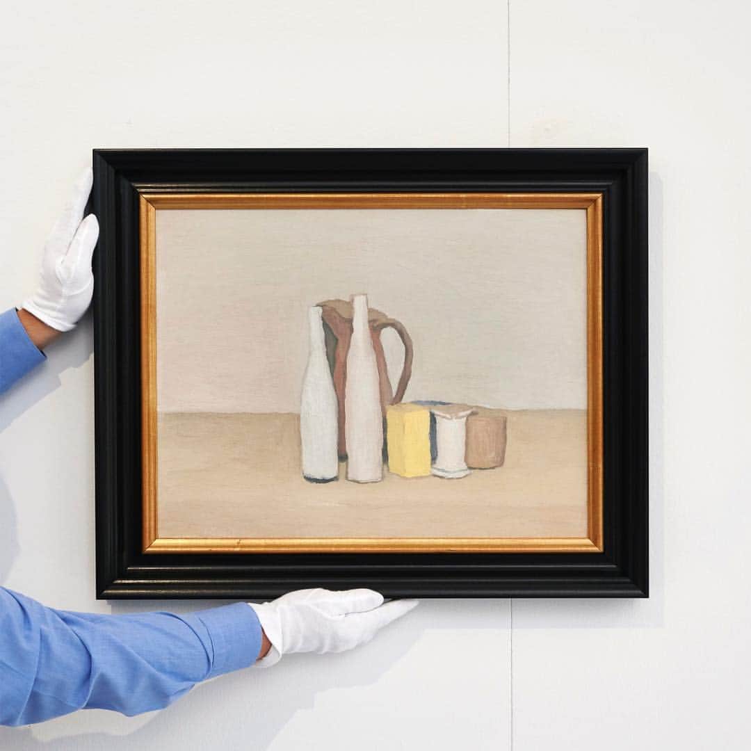 クリスティーズさんのインスタグラム写真 - (クリスティーズInstagram)「Here's three contemplative paintings by Giorgio Morandi from our Thinking Italian Milan auction.⠀ .⠀ See all works from the sale at our Milan exhibition from 29 March – 2 April.⠀ .⠀ 1. 'Natura morta', 1952. Estimate: €700,000-1,000,000 | 2. 'Paesaggio', 1943. Estimate: €280,000-350,000 | 3. 'Natura morta', 1947. Estimate: €500,000-700,000.⠀ .⠀ Thinking Italian Milan – 3-4 April at Christie's Milan.⠀ .⠀ #art #artist #artwork #morandi #giorgiomorandi #painting #italianart #modernart」3月25日 0時45分 - christiesinc