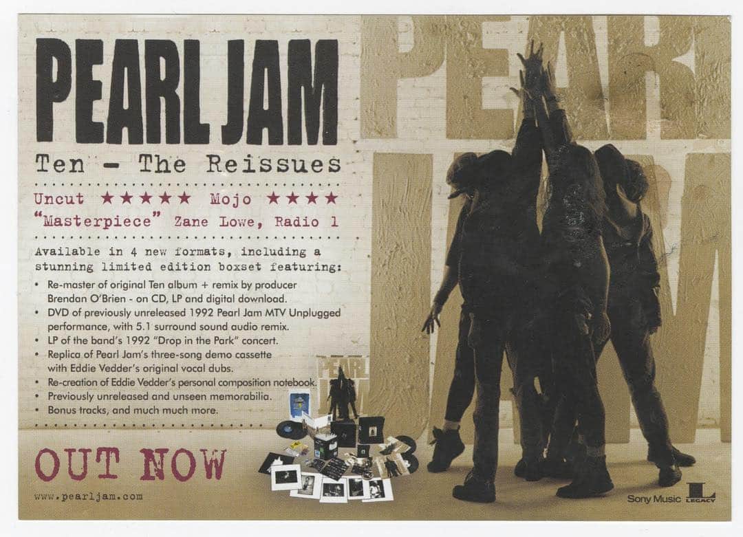 パール・ジャムさんのインスタグラム写真 - (パール・ジャムInstagram)「Today marks 10 years since the reissue of #PearlJam's Ten.」3月25日 2時03分 - pearljam