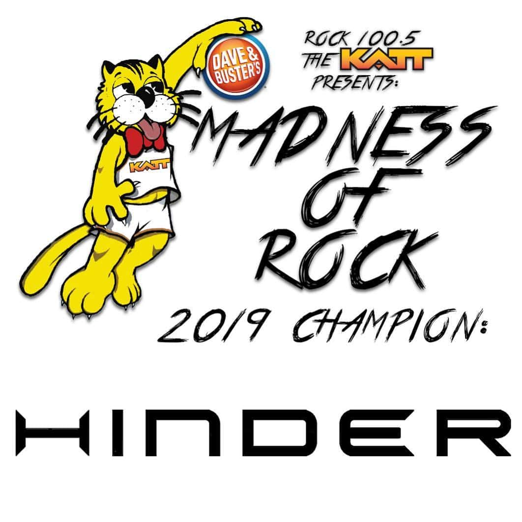 ヒンダーさんのインスタグラム写真 - (ヒンダーInstagram)「Thanks #oklahomacity for voting for us in the #MarchMadness of Rock! Congrats to Justin Hunt on the win as well! #hinder #okc #music #radio #contest @rock1005thekatt @jayramonekatt」4月8日 23時17分 - hindermusic