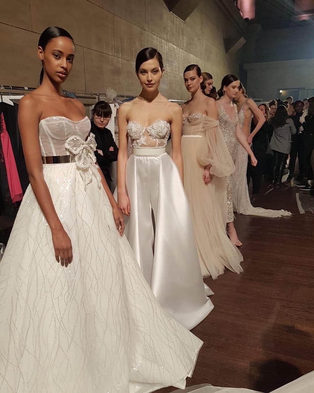 Galia Lahavさんのインスタグラム写真 - (Galia LahavInstagram)「GL beauties | Backstage moments before hitting the runway in our latest collection! @whitemontreal @whitetoronto @bridalboudoir」4月9日 0時18分 - galialahav