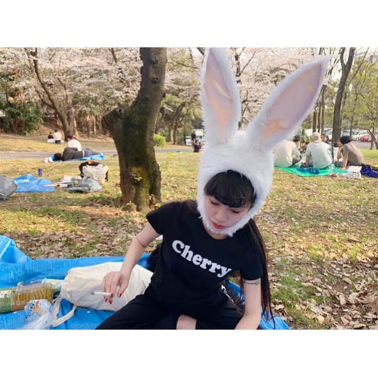 中川ジュリアのインスタグラム：「花見🐰」