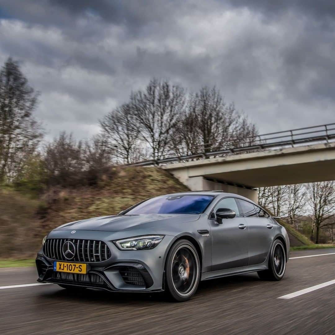 Mercedes AMGさんのインスタグラム写真 - (Mercedes AMGInstagram)「[Fuel consumption combined: 11.3 l/100km | CO2 emissions combined: 257 g/km]  The Mercedes-AMG GT 63 S 4MATIC+ 4-Door Coupé took a quick trip through the Netherlands as winter was finally winding down! We are looking forward to hitting the road with some blue skies soon!  Photo: @BasFransenPhotography  #AMGGTFAMILY #DrivingPerformance #MercedesAMG」4月8日 18時00分 - mercedesamg