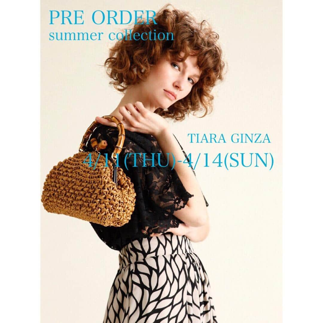 TIARAさんのインスタグラム写真 - (TIARAInstagram)「＊銀座店pre orderイベントのご案内＊ 4/11(木)〜4/14(水) 11時-20時 TIARA銀座路面店ではsummer collection pre orderイベントを行います✨ ---------------------- イベントに合わせて ・ 👑限定先行予約 期間内に2枚目写真にある、老舗傘ブランド #ホワイトローズ社 とTIARAのコラボ傘の特別店頭先行予約を受付いたします。 予約がない場合はオンラインストアのみでの販売になりますが、今回のご予約会では、お手に取ってお試し頂けます🌂 精巧なデザインと作りの素晴らしい傘ですので、是非この機会にどうぞ！ ・ 👑MARIHA onSALE 昨年、即完売してしまったMARIHAのリゾートワンピが、この予約会に合わせて、新ラインナップ含め銀座店頭販売が開始になります👗 今シーズンよりサイズ展開も開始です。 ・ 👑TEA&SWEETS 予約会開催中、fairコレクションサンプルをご覧いただきながら、ドリンクとスイーツをお楽しみいただけます❤︎ どうぞ、ごゆっくりお楽しみ下さいませ！ スタッフ一同、皆さまのお越しをお待ち申し上げております。 ・ 詳しくはDMまたは銀座店にお問い合わせ下さい。 銀座店:03-5524-0310 中央区銀座4-4-1 ・ ・ ・ #tiaramelrose #予約会 #先行予約会 #お出かけスタイル #レーストップス #きちんとコーデ #レースブラウス #上品コーデ #綺麗めコーデ #サマースタイル #カゴバッグ」4月8日 18時00分 - tiara_melrose