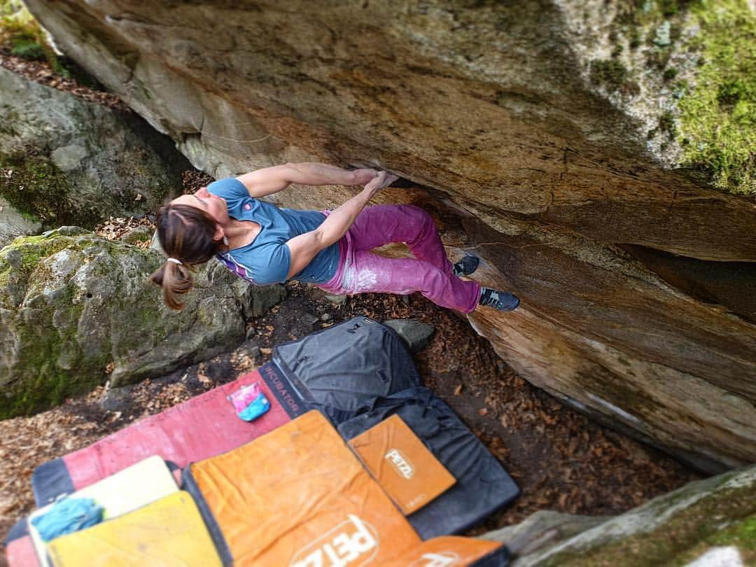 アレックス・パッチシオさんのインスタグラム写真 - (アレックス・パッチシオInstagram)「Some pics from this weekend. Did this cool climb called “Guilty of the Hilti” V11/ 8A in Brione. Felt harder than most of the 8A’s in Brione, But everyone says hard 8A and feels like maybe 8A+, so I’ll leave it as the same. The shorter you are the harder the crux is maybe since you have to get your feet up higher than you want?! Took about an hour or so to figure out. Had to figure out my foot beta for my size and then was able to repeat crux multiple times for pics. 🤷🏻‍♀️ Pics by: @robinoleary  Psyched we were able to find some dry rock!  @e9clothing_official @e9clothingusa @scarpana @petzl_official @frictionlabs @sendclimbing  #uhamikakuto #climbinggirls #climbing_is_my_life #switzerland」4月8日 20時58分 - alex_puccio89