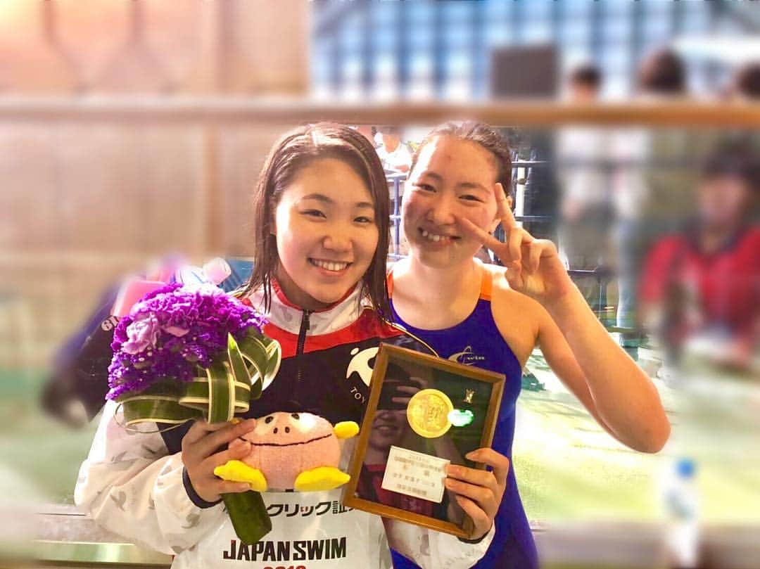 酒井夏海のインスタグラム：「日本選手権終わりました！ 水泳って難しいなぁって思った大会でした。 結果が出なくてもたくさんの方に声をかけていただいて。恵まれているなぁと思いました。 まだまだ頑張ります！！ ご声援ありがとうございました！ . しらいりお大好きでたまらない。 おめでとうね😊❤️ . #mizuno#mizunoswim #reachbeyond」