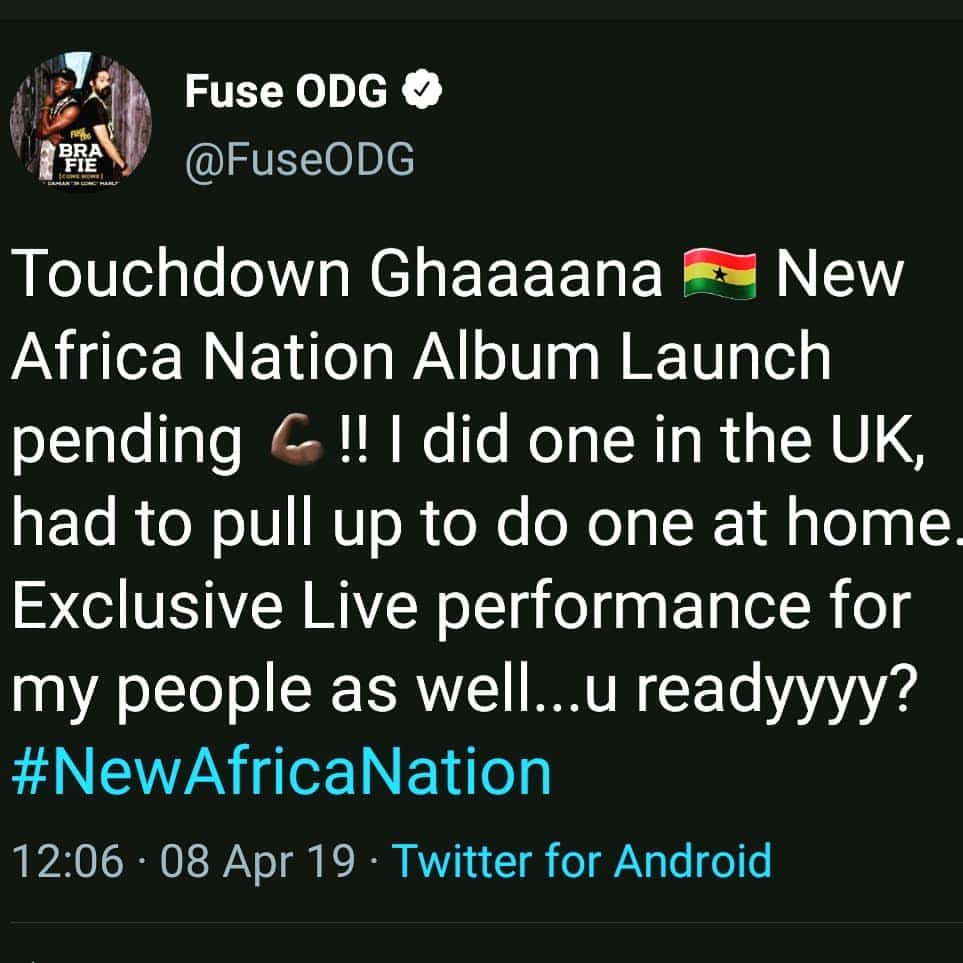 Fuse ODGさんのインスタグラム写真 - (Fuse ODGInstagram)「Touchdown 🇬🇭🇬🇭🇬🇭🇬🇭 💪🏿💥💥💥💥 #NewAfricaNation Album Launch  Raaaa raaa raaaaaa」4月8日 21時36分 - fuseodg