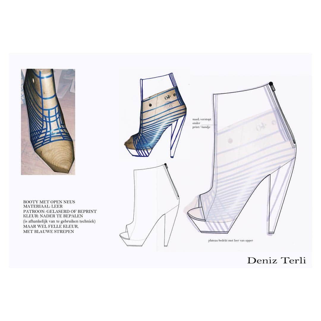 デニズテルリのインスタグラム：「Another one of my old designs that didn’t make the cut..... #denizterli #designershoes #designerlife #highheels #luxuryfootwear #handmade #artist #girlboss #creativeentrepreneur #sketch #drawing #lines #stripes #fashion #inspiration #rotterdam」