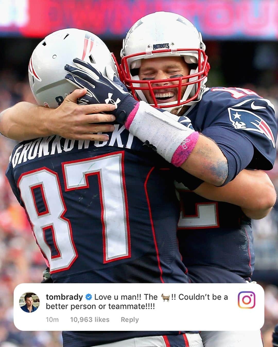 スポーツセンターさんのインスタグラム写真 - (スポーツセンターInstagram)「Tom Brady reacts to Gronk's retirement.」3月25日 7時22分 - sportscenter