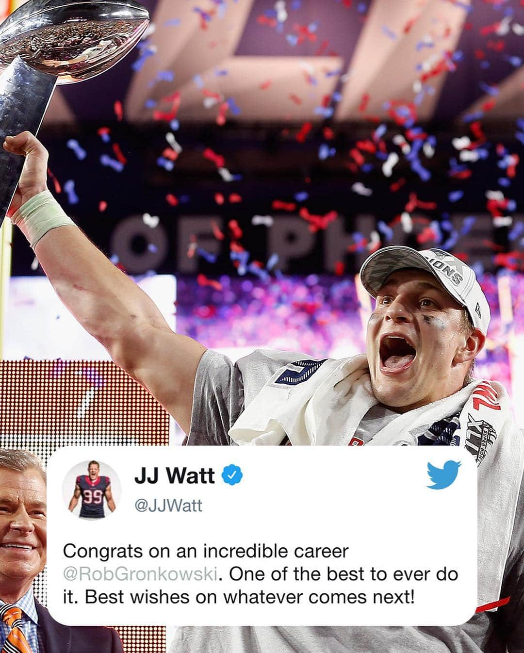 espnさんのインスタグラム写真 - (espnInstagram)「Some big NFL names congratulated Gronk on his iconic career 👏」3月25日 8時10分 - espn