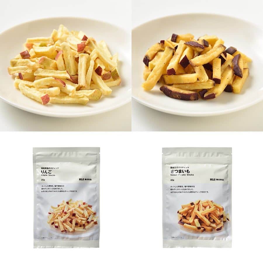 無印良品さんのインスタグラム写真 - (無印良品Instagram)「【新商品】国産野菜・果物のスティック 国産の、じゃがいも・さつまいも・にんじん・りんごをカットし、塩や調味料を使わずにカリっと仕あげました。おでかけにも便利なチャック付きパッケージです。 - #無印良品 #MUJI #国産野菜のスティック #国産果物のスティック #国産 #じゃがいも #さつまいも #にんじん #りんご」3月25日 12時00分 - muji_global