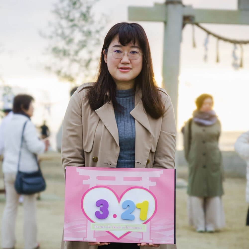 のインスタグラム：「LOVE FOR JAPAN 大切な日を記念日に2019キャンペーン ＊ #大切な日を記念日に #春分の日 #レイライン #九十九里 #一宮 #一宮シーサイドオーツカ #玉前神社 #loveforjapan #vowrenewal #バウリニューアル #バウリニューアルデイ #記念日 #アニバーサリー #バウリニューアルジャパン」