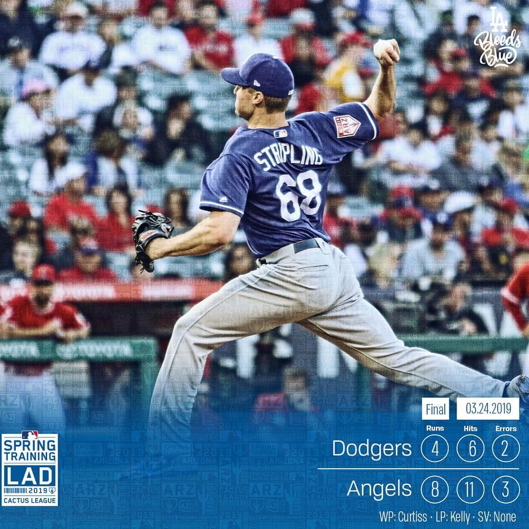 Los Angeles Dodgersさんのインスタグラム写真 - (Los Angeles DodgersInstagram)「RECAP: #Dodgers’ three-run seventh not enough in 8-4 loss to Angels.  #FreewaySeries | Dodgers.com/news」3月25日 12時42分 - dodgers
