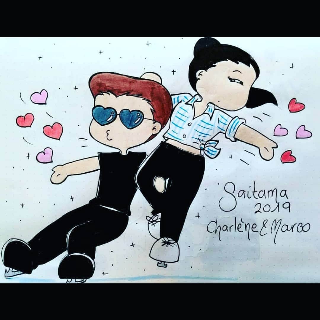 のインスタグラム：「Grease 😎 #worldchampionships #tokyo #saitama #saitamasuperarena #japan #🇯🇵 #isufigureskating #isu #icedance #grease #exhibition #fun #teamitaly🇮🇹 #italiateam #guignardfabbri」