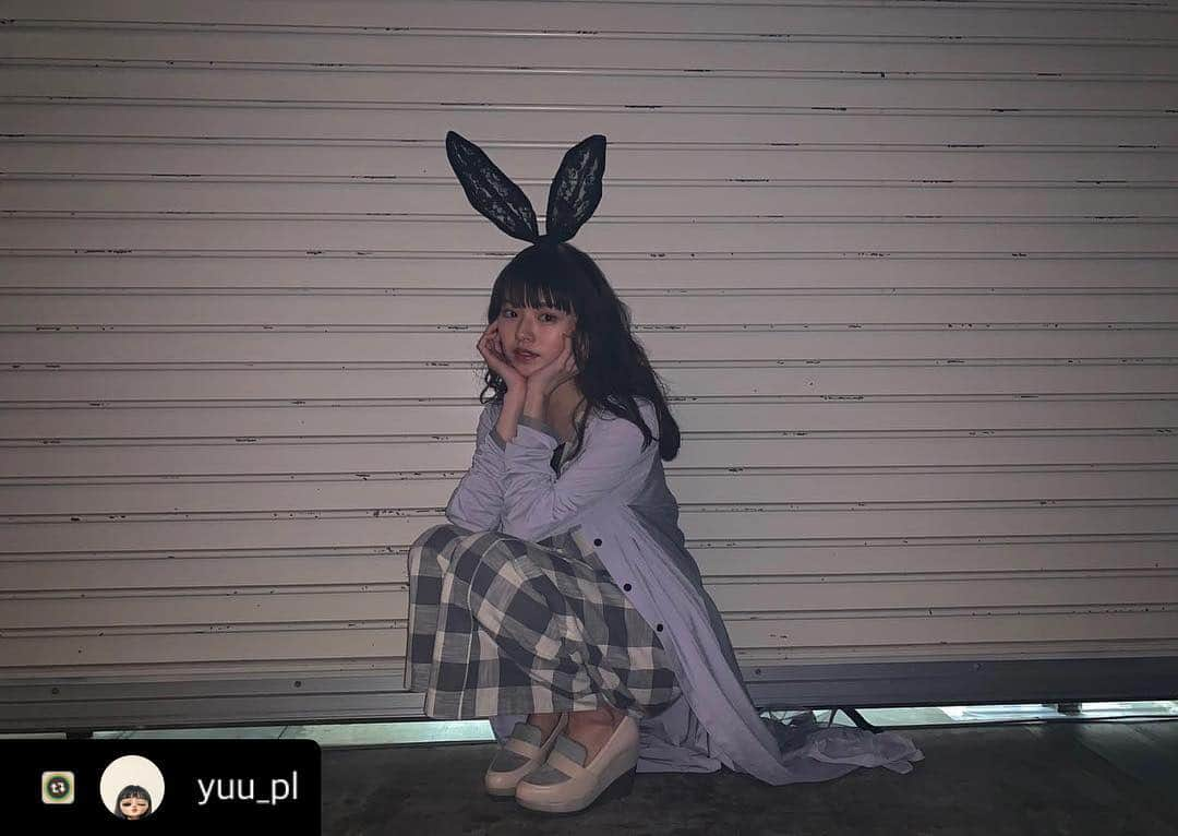 福岡アジアコレクションのインスタグラム：「ありがとうございましたっ❣️ 明日も頑張ってください🥺 #Repost  @yuu_pl . . きのうは #Faco ありがとうございました☺︎♡ . @shop_arnev さんのステージでは トップバッターを務めさせて頂きました！緊張した！とても！🐰 . 明日は #超十代 幕張メッセにてお待ちしています！ イベント続きで嬉しいな〜」