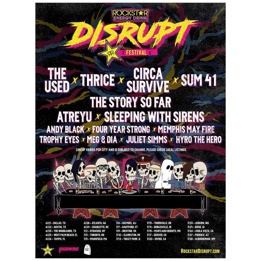 ニック・マーティンのインスタグラム：「This summer is gonna be WILD!! Playing with bands that have inspired & shaped me as a musician. We’ve got some fun surprises planned for you this summer 🥳🤘🏽 Are you ready?! See y’all this summer!! #rockstardisrupt #rockstarmusic」