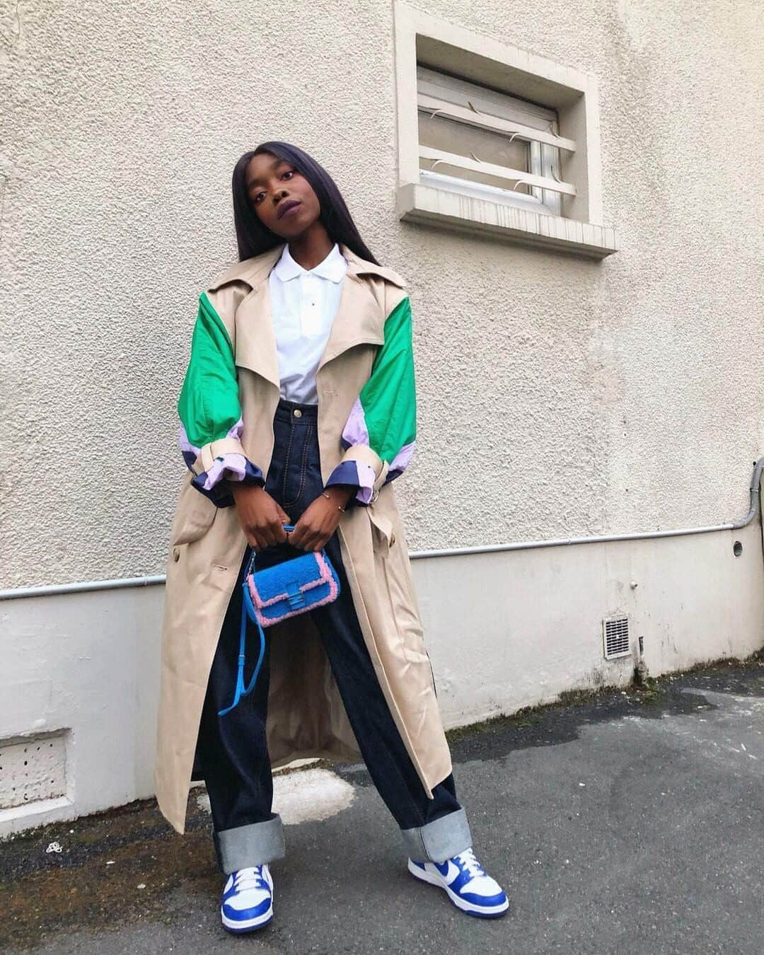 ASOSさんのインスタグラム写真 - (ASOSInstagram)「Greensleeves (the streetwear edition) ✅ 📸 @aude_julie 🔎 ASOS WHITE trench coat (coming soon) 🗣 Image description: Julie wearing a brightly coloured trench coat」3月25日 16時34分 - asos