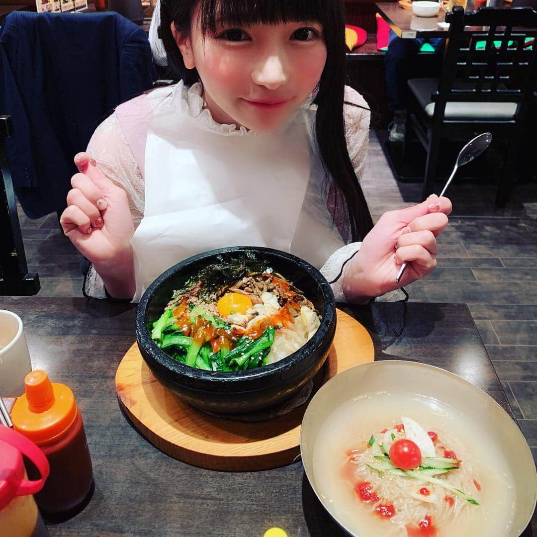 もえのあずきさんのインスタグラム写真 - (もえのあずきInstagram)「韓国料理だいすき☺️💓 #韓国料理#石焼ビビンバ #韓国冷麺#チェゴヤ」3月25日 19時24分 - moeazukitty