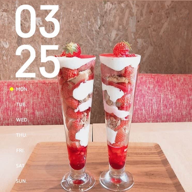 のインスタグラム：「#春スイーツ﻿ ﻿ 贅沢いちごパフェ🍓﻿ ﻿ #snowcam #snowアプリ #instagood #l4l﻿ #パフェ #いちご #春 #さくら #桜 #インスタ映え #インスタ加工 #おしゃれさんと繋がりたい﻿ ﻿」