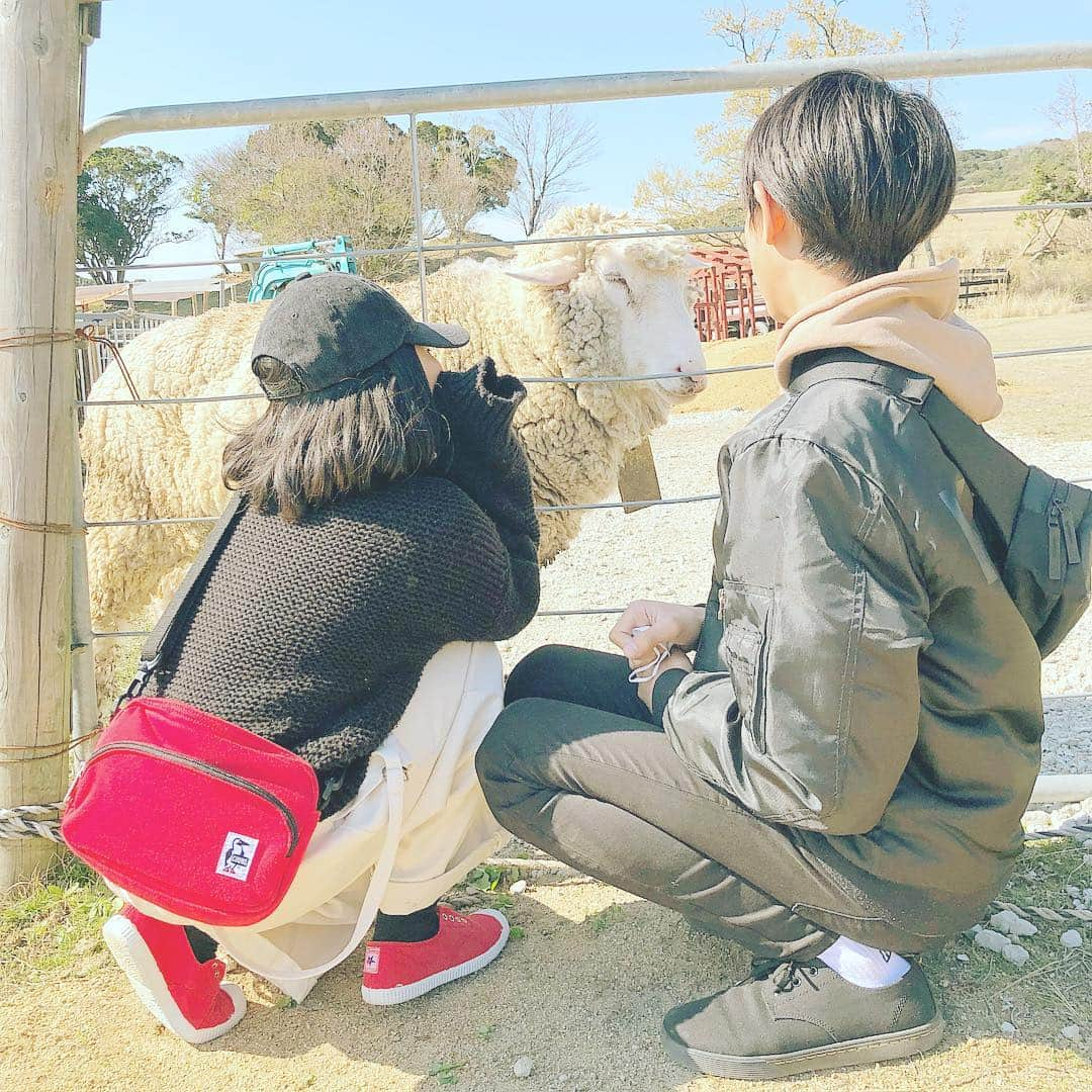 AYUMIさんのインスタグラム写真 - (AYUMIInstagram)「弾丸プチ旅行 淡路島 ・ スワイプ→→して見て ひつじ🐑さん ずっと息子を見て 息子も🐑ひつじを ずっと見る ・ 娘はコアラ🐨が有名な場所で お土産はコアラ🐨だらけ グッズ&ぬいぐるみ全部コアラ🐨だらけの中で ムササビ欲しがる ・ え？ 何でなん？ ってなる ・ 笑 ・ ・ ストーリーに淡路島行く道中 載せたら すっごい沢山の淡路島在住のフォロワーさんからのDMに本気でビックリしました!! まだ見れてないDMも沢山で追いついてなくてゴメンーー!! ・ ・ 笑 ・ #淡路島#旅行#親子#息子#娘#コーデ」3月25日 20時30分 - suzuchan1206