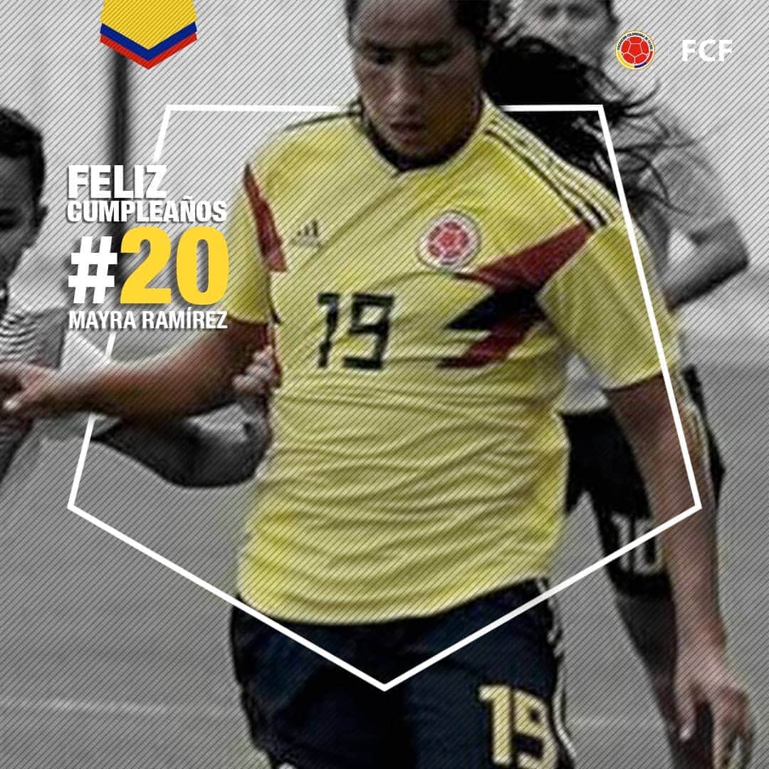 サッカー コロンビア代表チームのインスタグラム：「#CumpleañosFCF Los mejores deseos #MayraRamírez. Disfruta esta fecha tan especial. 🎊🎂 #SomosSelecciónColombia」