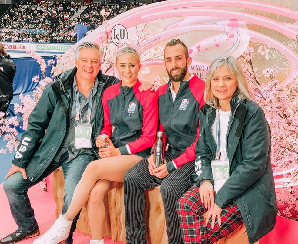 アシュリー・ケインさんのインスタグラム写真 - (アシュリー・ケインInstagram)「Feeilng extremely grateful that we were able to have both of our coaches/my parents at our first World Championships! Thank you to everyone who donated to the Go Fund Me Page to cover some of the travel costs & thank you to their students for giving them the time to travel with us to Japan for a whole week. Most of all thank you to the two of you for giving us all the tools to be our best, mentally and physically. None of this would be possible if we didn’t have you by our sides this week. You both devote so much time to this sport and it is something that I am so in awe of. It is because of both of you that we feel strength when we take the ice! ✨#WorldFigure」3月25日 21時14分 - icegirlash