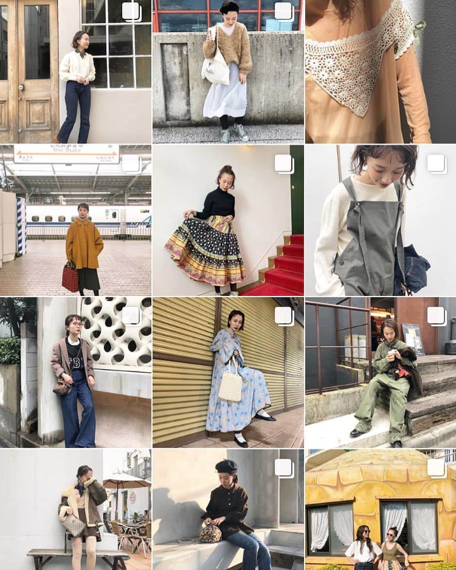 柴田紗希さんのインスタグラム写真 - (柴田紗希Instagram)「#しば服 増えてきたー！！！ ハッシュタグの喜び感じてる こう見ると毎日いろんなコーデしていろんな色の服着てるんだなぁ☺️ あーーー全部服の本を作りたい ひたすらコーデ組みたい！ 私服さん投稿嬉しいと言ってくれて嬉しいありがとう❤️ #fashion #vintage #私服さん」3月25日 21時24分 - shibasaaki