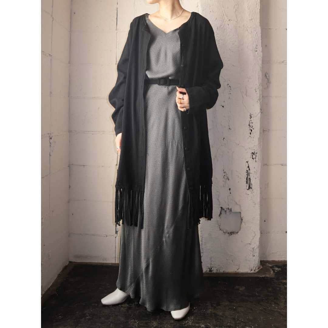 吉祥寺 古着屋 Orfeoのインスタグラム：「Fringe Jacket × Camisole Dress  #Orfeo #Kichijoji #Tokyo #vintage #used #fashion #coodinate #outfits  掲載商品のお問い合わせはメールにて承っております。コメント、DMでのお問い合わせは受け付けておりませんのでご了承ください。」