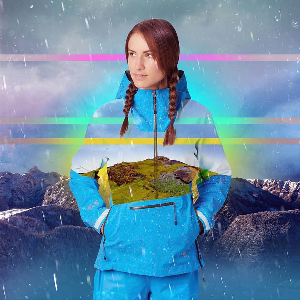 マウンテンハードウェアのインスタグラム：「What it feels like inside one of our Exposure/2 GORE-TEX Paclite Jackets… Illustration by @magdiellop.」