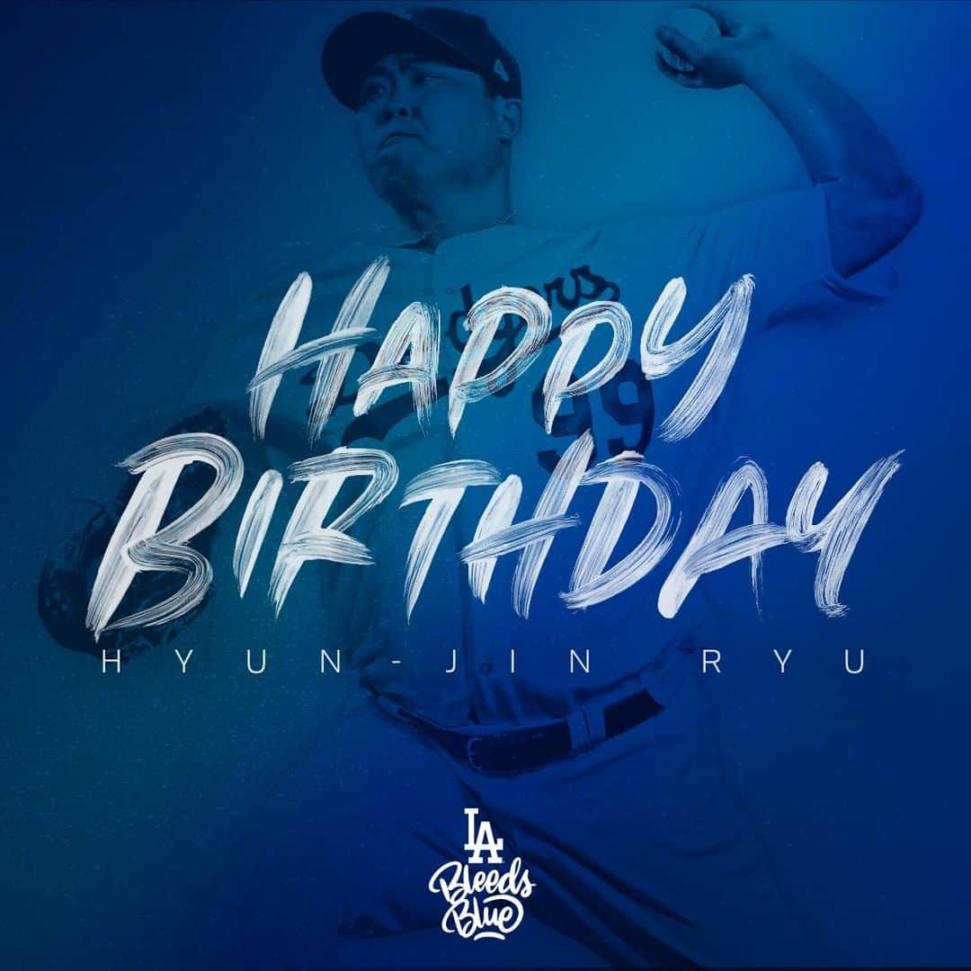 Los Angeles Dodgersさんのインスタグラム写真 - (Los Angeles DodgersInstagram)「Happy birthday, @hyunjinryu325!」3月26日 2時30分 - dodgers