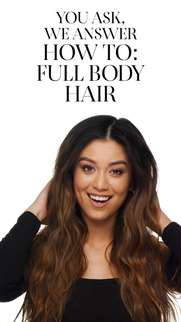 のインスタグラム：「You asked, we answered! Follow along to learn how to get full body, voluminous hair.」