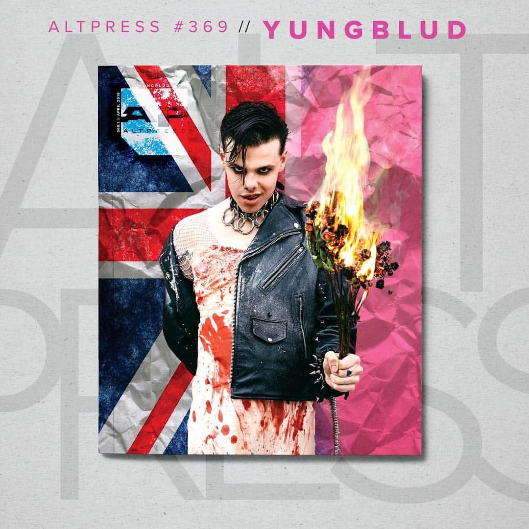 Alternative Pressさんのインスタグラム写真 - (Alternative PressInstagram)「Our new favorite t-shirt, with our new favorite phone case, and our new favorite pin set - the all new @yungblud covers and collections are available now! In this month's issue, YUNGBLUD tells us about the world he's trying to create and dismissing his youth as an excuse not to be heard above the noise, "We know the future we want to be a part of, and this isn’t it. We’re being held back by old ideologies that don’t understand us, but we’re gonna get that future we want to see.”⁣⠀ Collections and covers available at ALTPRESS.COM/NEWISSUE⁣⠀ .⁣⠀ Photography: @jonathan.weiner⁣⠀ Grooming: @patriciamoraleshair⁣⠀ Style: @harperslate⁣⠀ .⁣⠀ .⁣⠀ .⁣⠀ #altpress #ap #alternativepress #iamap #yungblud #21stcenturyliability #dominicharrison #yungbludarmy #doctordoctor #medication #psychotickids #fallingskies #polygrapheyes #iloveyouwillyoumarryme #blackheartsclub #loner #blackheartsclub⁣⠀」3月26日 3時36分 - altpress