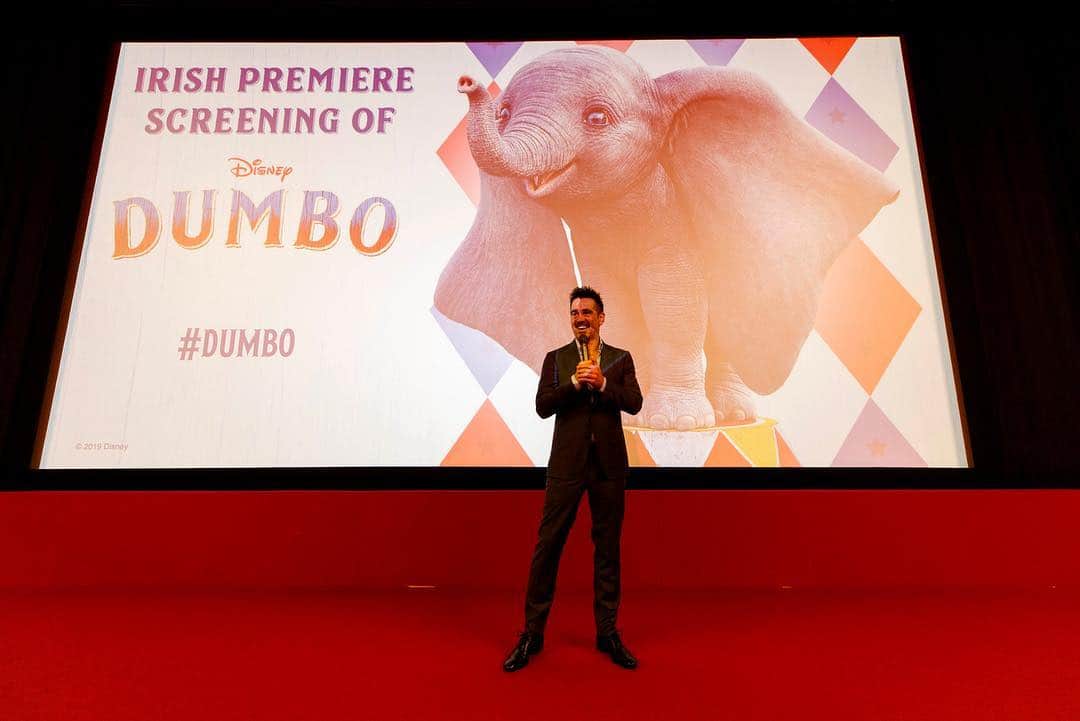 Walt Disney Studiosさんのインスタグラム写真 - (Walt Disney StudiosInstagram)「Colin Farrell attended the Irish Premiere Screening of #Dumbo. Check out photos from the event and see the film in theaters this Friday!」3月26日 6時59分 - disneystudios