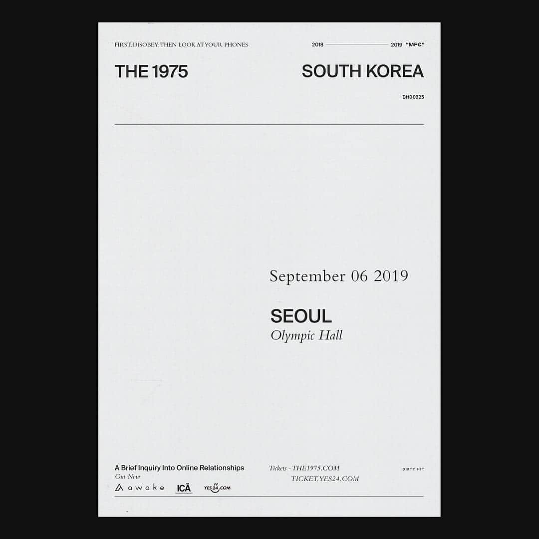 さんのインスタグラム写真 - (Instagram)「// S E O U L - O N S A L E F R I D A Y 1 2 P M K S T // L O V E the1975.com」3月26日 18時46分 - the1975