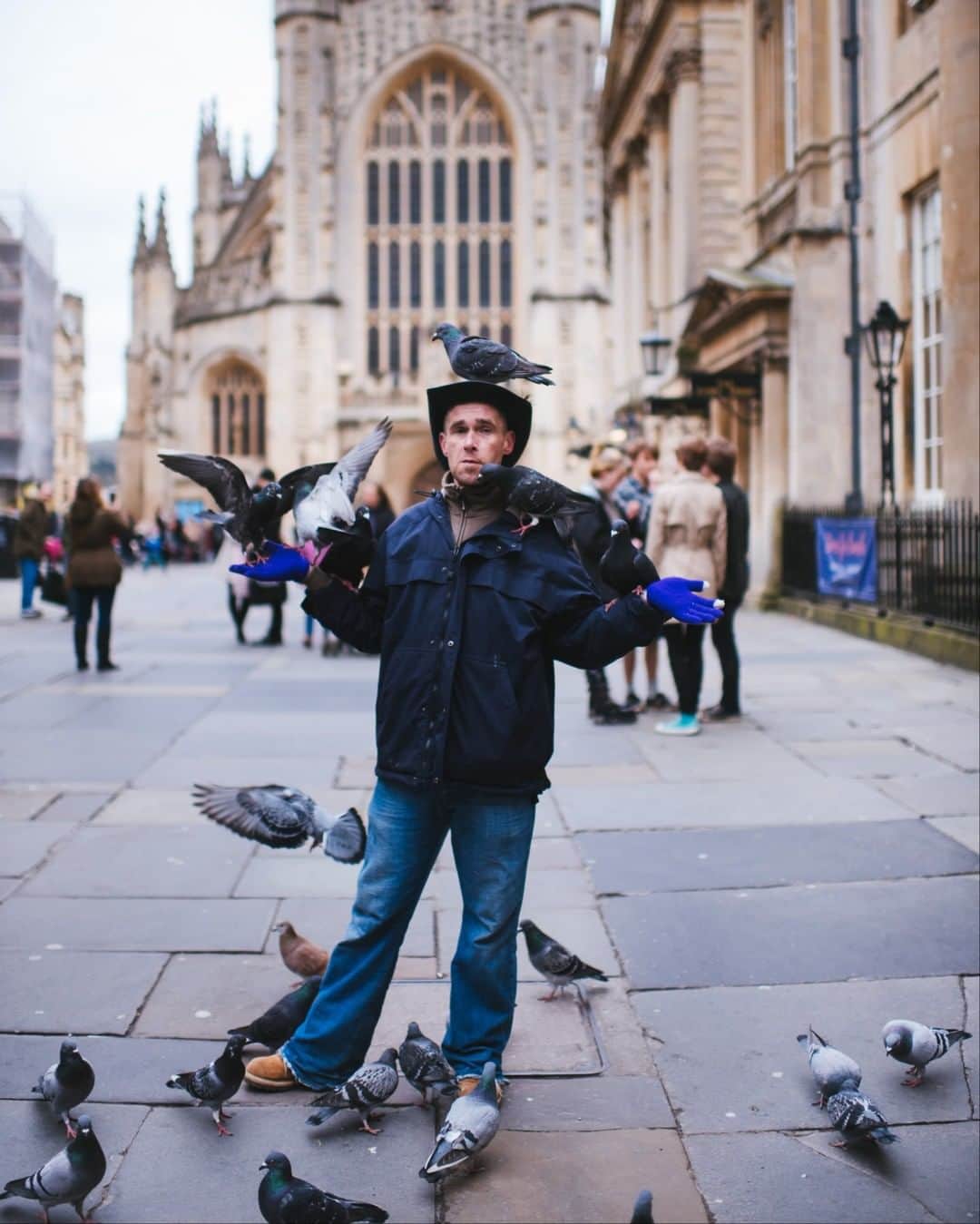 National Geographic Travelさんのインスタグラム写真 - (National Geographic TravelInstagram)「Photo by @max.lowe | His name was Paul the Pigeon Man, and while strolling the old cobblestone streets of Bathe he stood out as a character I couldn't pass by without a portrait. "I just love the birds, always have. They each have their own wonderful and quirky personalities." he told me. Unafraid of the public perception of someone covered in pigeons might draw, Paul lives his truth unabashed, something I can only aspire to.」3月26日 18時59分 - natgeotravel