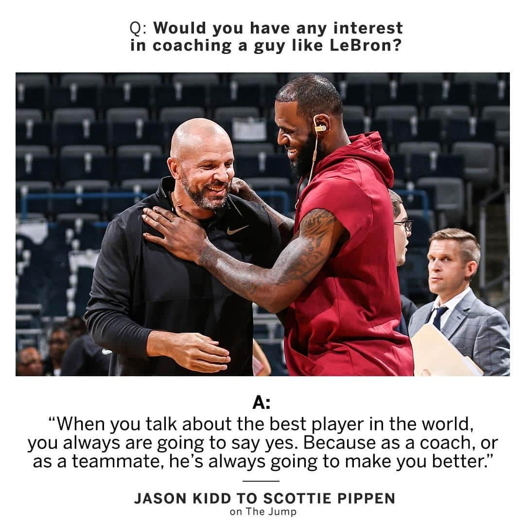 スポーツセンターさんのインスタグラム写真 - (スポーツセンターInstagram)「Jason Kidd has nothing but respect for @KingJames.」3月26日 11時48分 - sportscenter