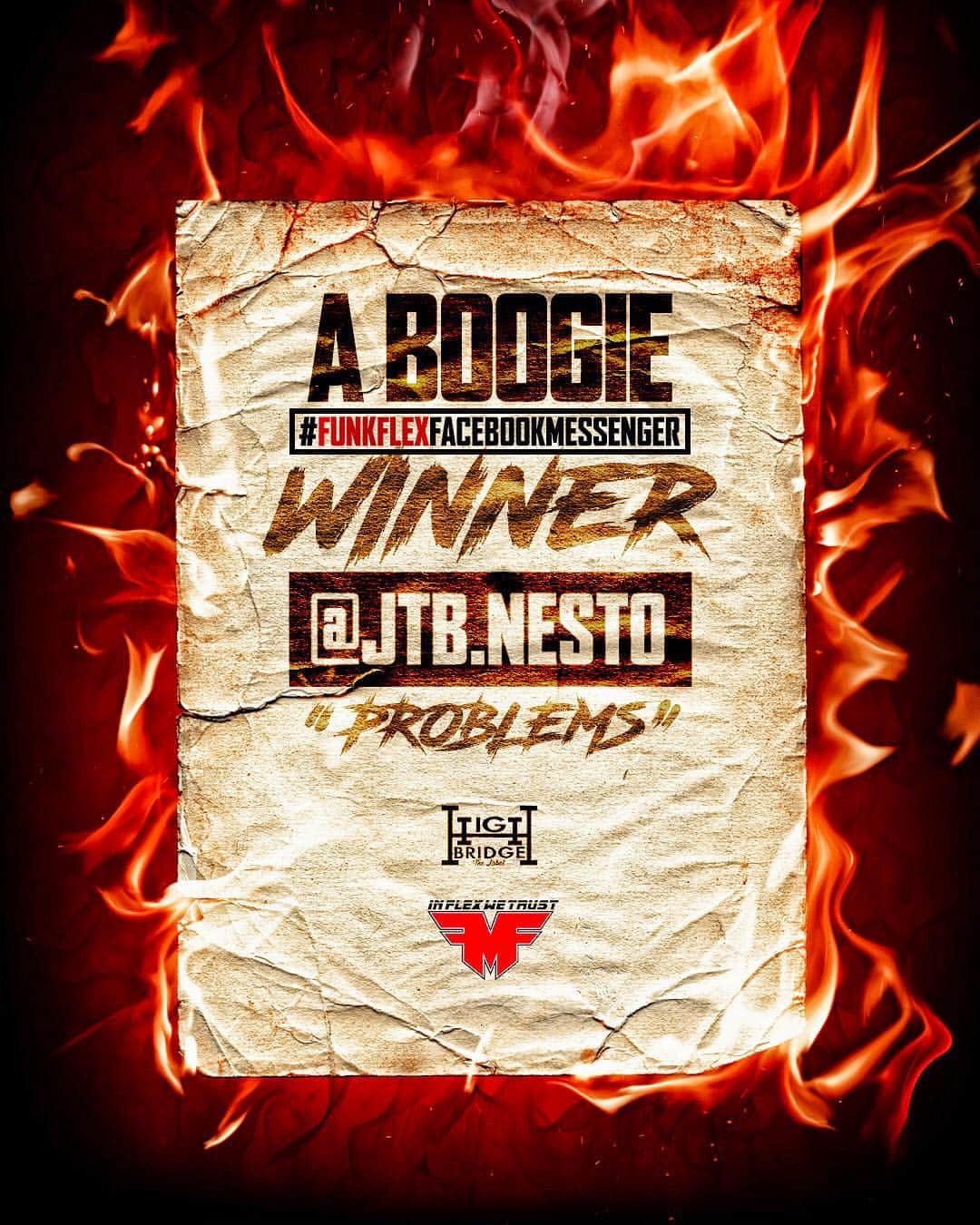 ファンクマスター・フレックスのインスタグラム：「Congrats to @jtb.nesto !!!!! He won the @artisthbtl verse!!!!!!!! @inflexwetrust freestyles!!!!」