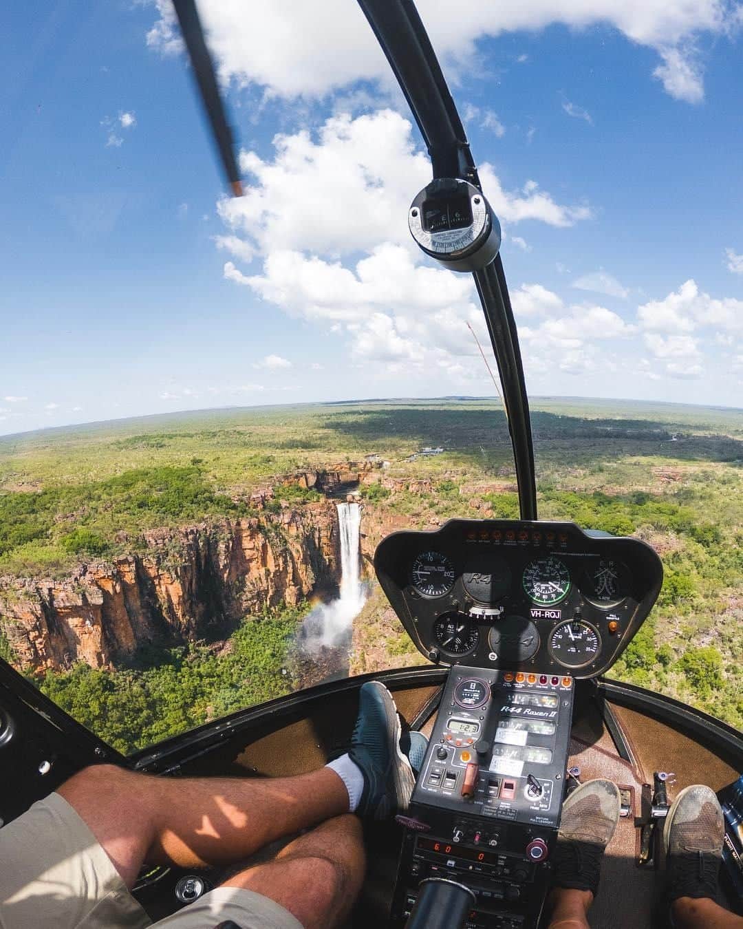 Australiaさんのインスタグラム写真 - (AustraliaInstagram)「If you’re going to chase waterfalls, do it in style. 😎🚁 @blakeleighsmith certainly did as he flew over #JimJimFalls with @airborne.solutions in #KakaduNationalPark and had this fabulous view. These massive #waterfalls can only be seen from the air during this time of year, as the wet season is in full swing in this part of @ntaustralia and fuels them with heavy rainfall. On @airborne.solutions' #Kakadu day trip, the #helicopter departs from #Darwin and flies over ancient rock art sites and breathtaking scenery - it’s a truly special @tourismtopend experience.  #seeaustralia #NTaustralia #tourismtopend #travel #explore」3月26日 14時00分 - australia