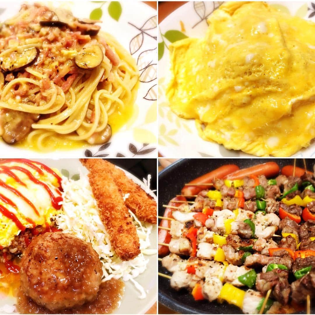JIGEN のインスタグラム：「特別写真を撮らなくなってしまったけど、料理はボチボチ。今朝はファスティング明けで腹減りなのに、息子は朝飯いらないとのことで、一人カルボナーラ。カルボナーラというより、実験パスタ。ペペロンからのチーズ＆タマゴでメチャ美味い。カロリーハーフ麺（美味しくない）でも美味しいパスタができた。普通に作ったらきっと超美味い。  のそりと起きて来た息子には、濃い辛チャーハンのオムライス風。最近「お子様ランチの大人版・大人様ランチ」だとか、「シシカバブの盛り合わせ」だとか、食べたことない物をリクエストされる。それでもドMベーシストの性分が発動して、作ってしまう。ドMベーシストは人に喜んでもらうのが大好きなのだ。  これまでも、「カリオストロの城に出てきたパスタ」とか「孤独のグルメに出てきた賄い」とか「西武球場の選手飯」とかドMを唸らせるリクエスト多数。で、とりあえずことごとく作る。まるでドラえもんのポケットから出てきたアイテムのようだ。 ♪パララパッパパー♪「はい！何でも作るヒゲのコックさーん（ホントはベーシスト）！」 …本業の方もちゃんとやってます。今年は面白いことが目白押しなのでお楽しみに♪まずは、ツアー用のわくわくマップを作らなきゃ(^ ^)。」