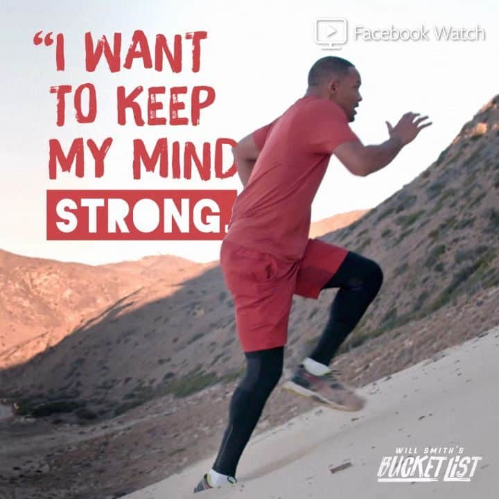 ウィル・スミスのインスタグラム：「Mind, body or soul, @WillSmith always keeps it real 🔥 #WillSmithsBucketList」