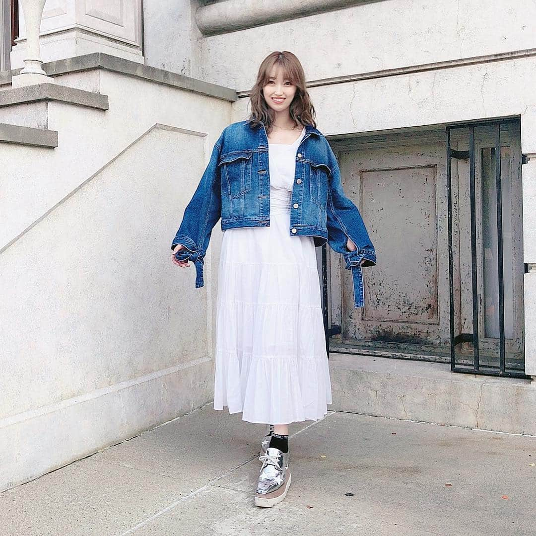 MANAE【Violet】さんのインスタグラム写真 - (MANAE【Violet】Instagram)「code . one-piece @snidel_official  outer @fray_id  socks @converse_tokyo  shoes @stellamccartney . ユニバ双子コーデ♡♡ . 少し寒かった...笑 . 楽しかったぁ☺️❤️ .  #code #ファッション #コーディネート #スナイデル #フレイアイディー」3月26日 20時03分 - manae_violet