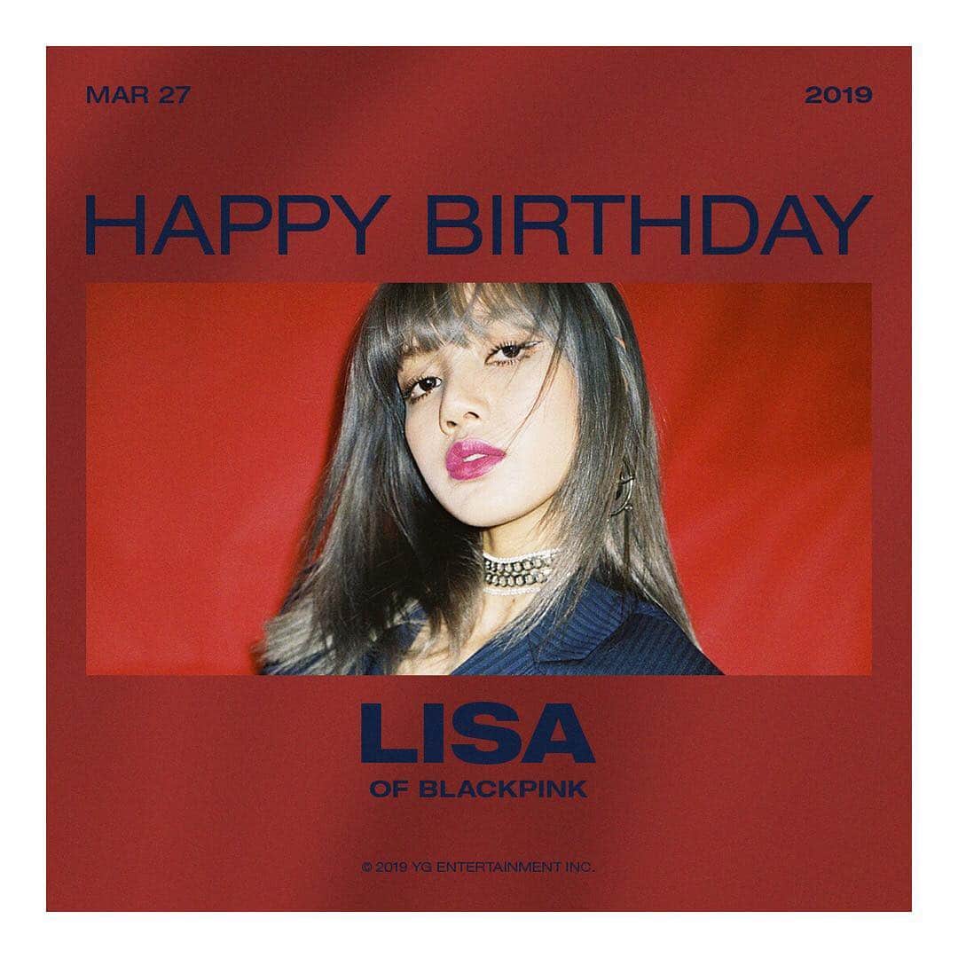 BLACKPINKさんのインスタグラム写真 - (BLACKPINKInstagram)「#BLACKPINK #블랙핑크 #LISA #리사 #HAPPYBIRTHDAY #20190327 #YG」3月27日 0時00分 - blackpinkofficial