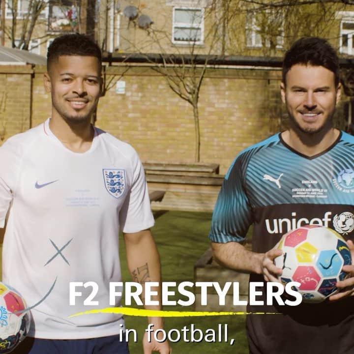 F2Freestylersのインスタグラム：「🚨So excited to announce we will be playing again this year @socceraid for @unicef_uk 🙌🏼 We're going head to head and joining different teams so be sure to get your tickets now (LINK IN BIO) Together we can defend play for every child #Unicef #SoccerAid」