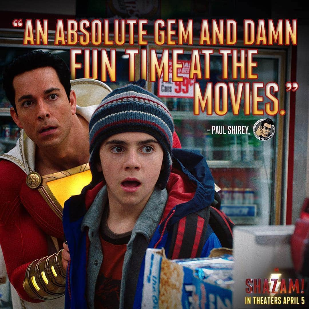 Warner Bros. Picturesさんのインスタグラム写真 - (Warner Bros. PicturesInstagram)「“An absolute gem and damn fun time at the movies.” #SHAZAM! In theaters April 5! Get tickets at the link in the bio.」3月27日 1時43分 - wbpictures